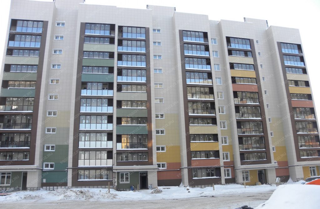 Установка вентилируемого фасада из керамогранита