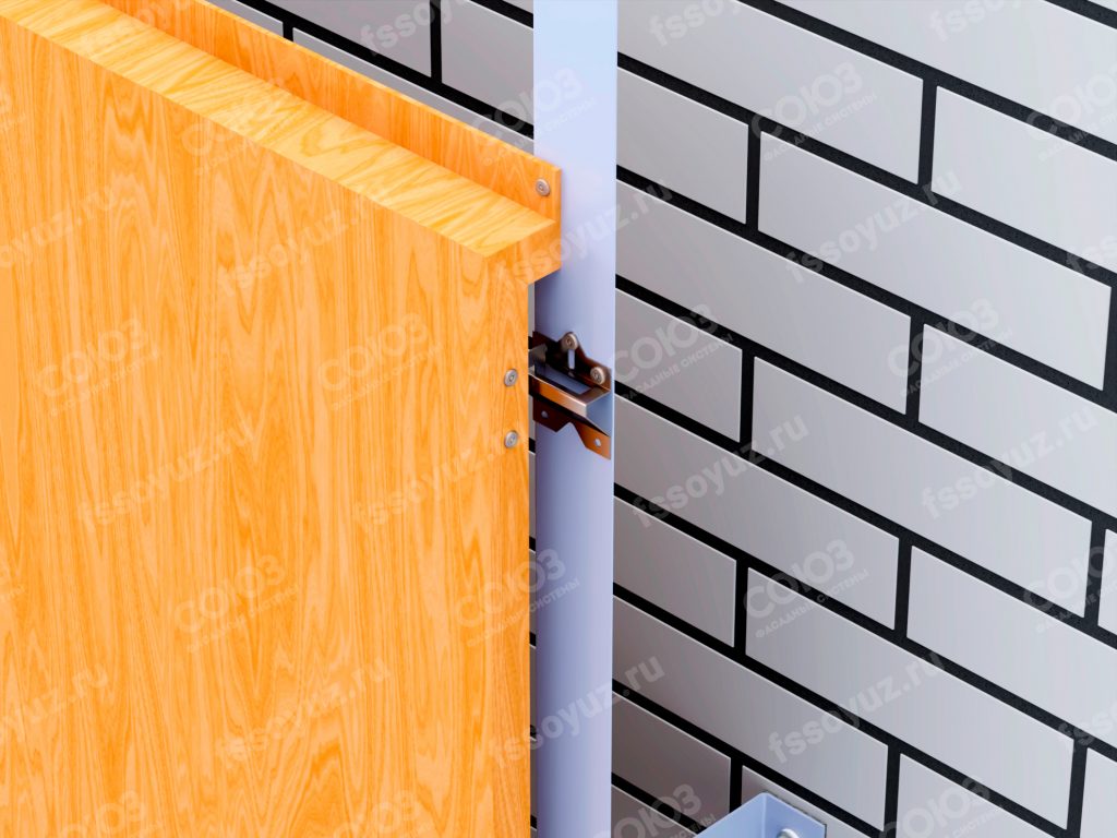 Крепление алюминиевых композитных панелей иклями и салазками