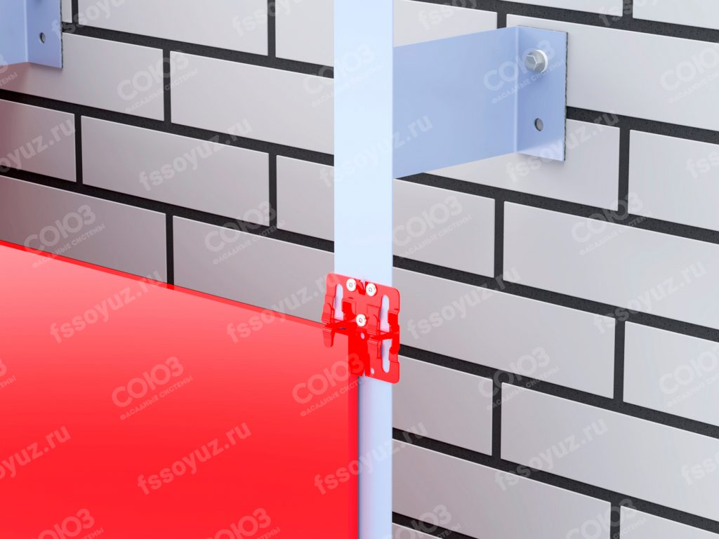 Крепление керамогранита при помощи кляммеров