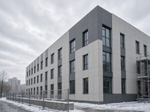 Монтаж вентфасада зимой в Санкт-Петербурге: особенности холодного сезона